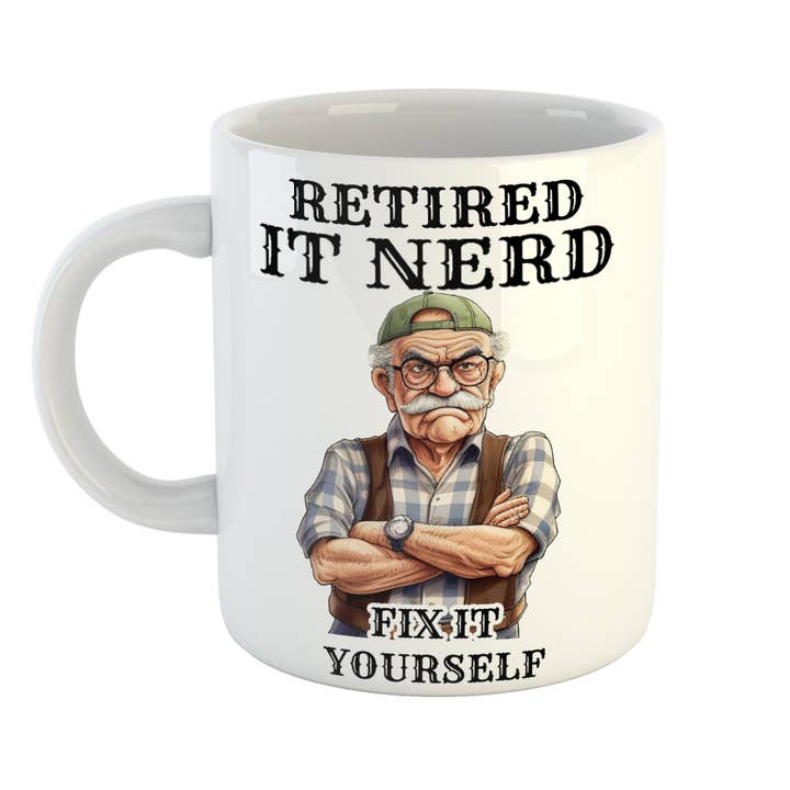 Retired It Nerd Fix It Yourself Mug for wholesale by Just The Shirt