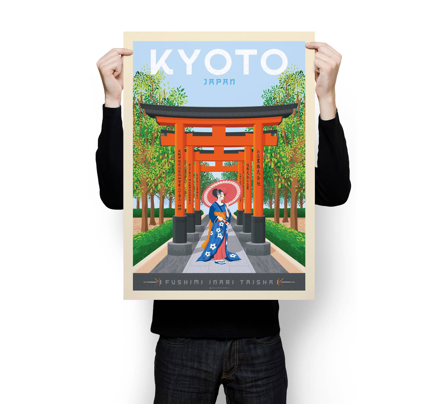 Olahoop Travel Posters - Wholesale Poster - Kyoto - Japan travel poster1