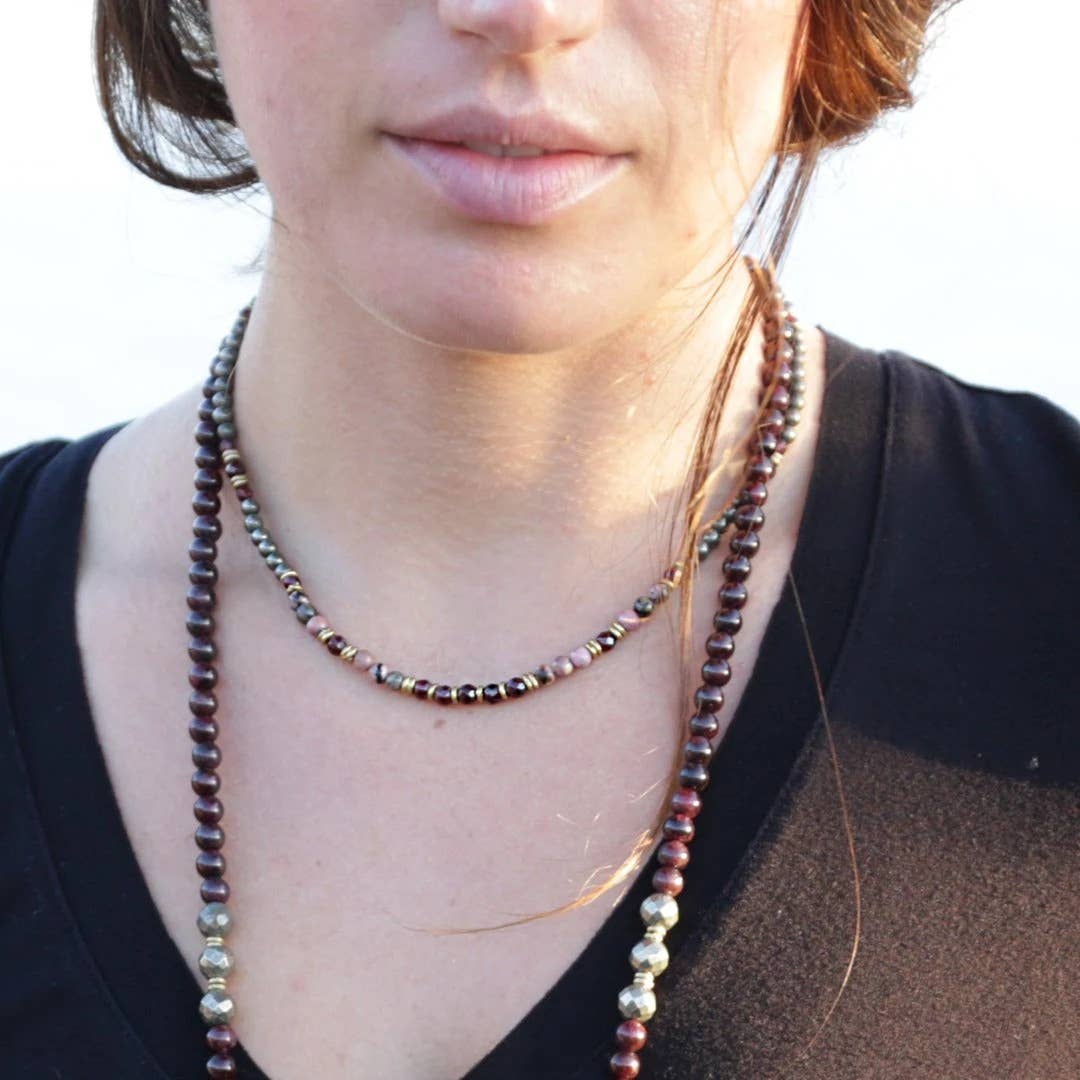 REMOVED BRAND - Wholesale Beaded/Pearl Necklace - Love and Confidence Delicate Gemstone Necklace1