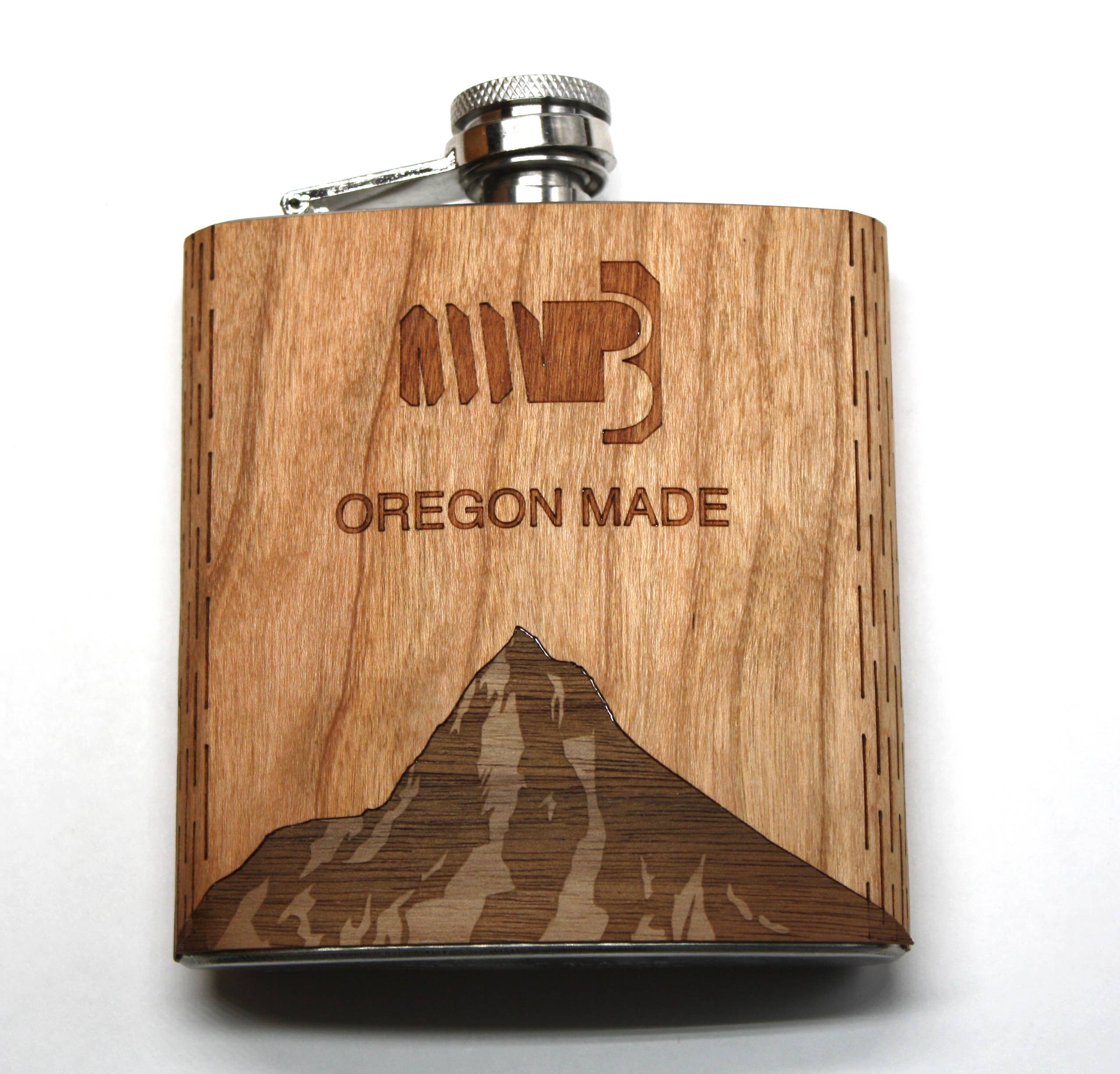 WUDN Handcrafted - Wholesale Flask - CUSTOM Wooden 6 oz Hip Flask, Laser-engraved with your logo10
