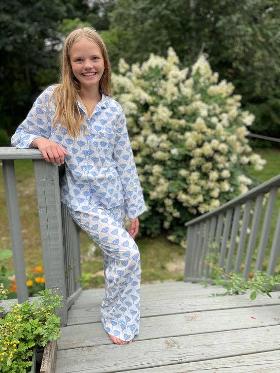 Women’s Pajama Set--Periwinkle Poppy for wholesale by Curiosity