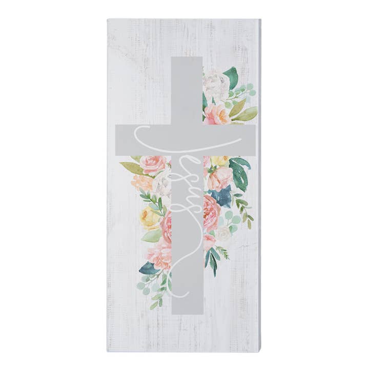 Inspiratieborden - Jesus Floral Cross voor wholesale door Sincere Surroundings