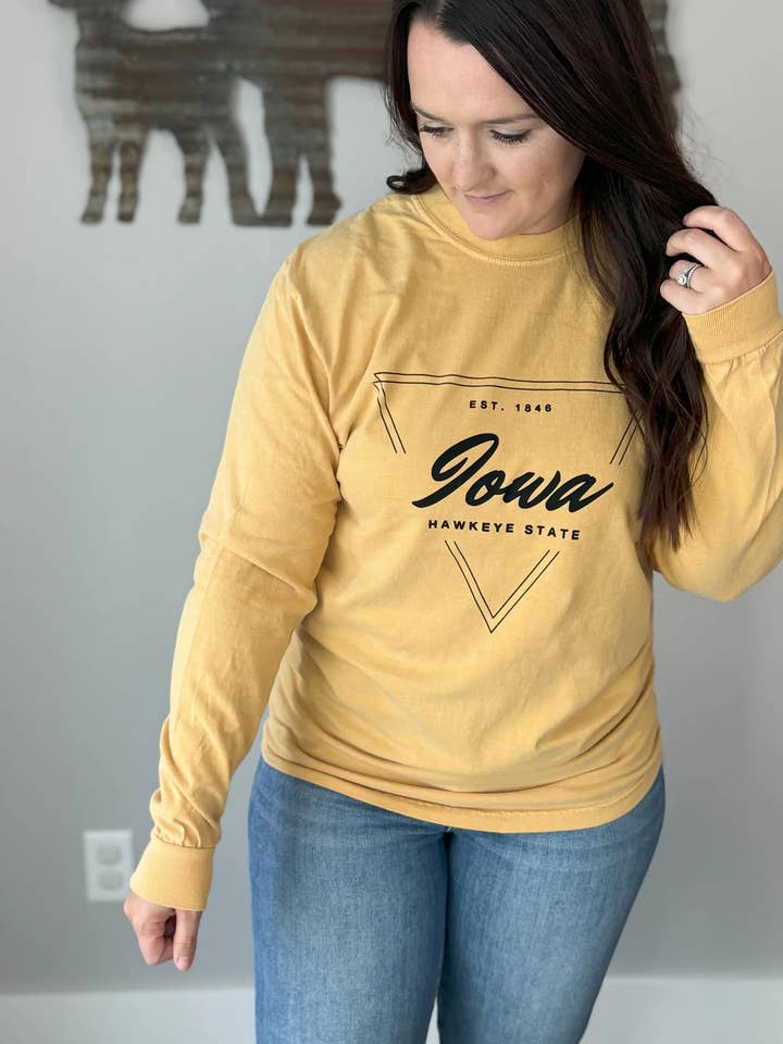 Iowa Manica Lunga per la vendita all'ingrosso da parte di Lee & Louise Tee's