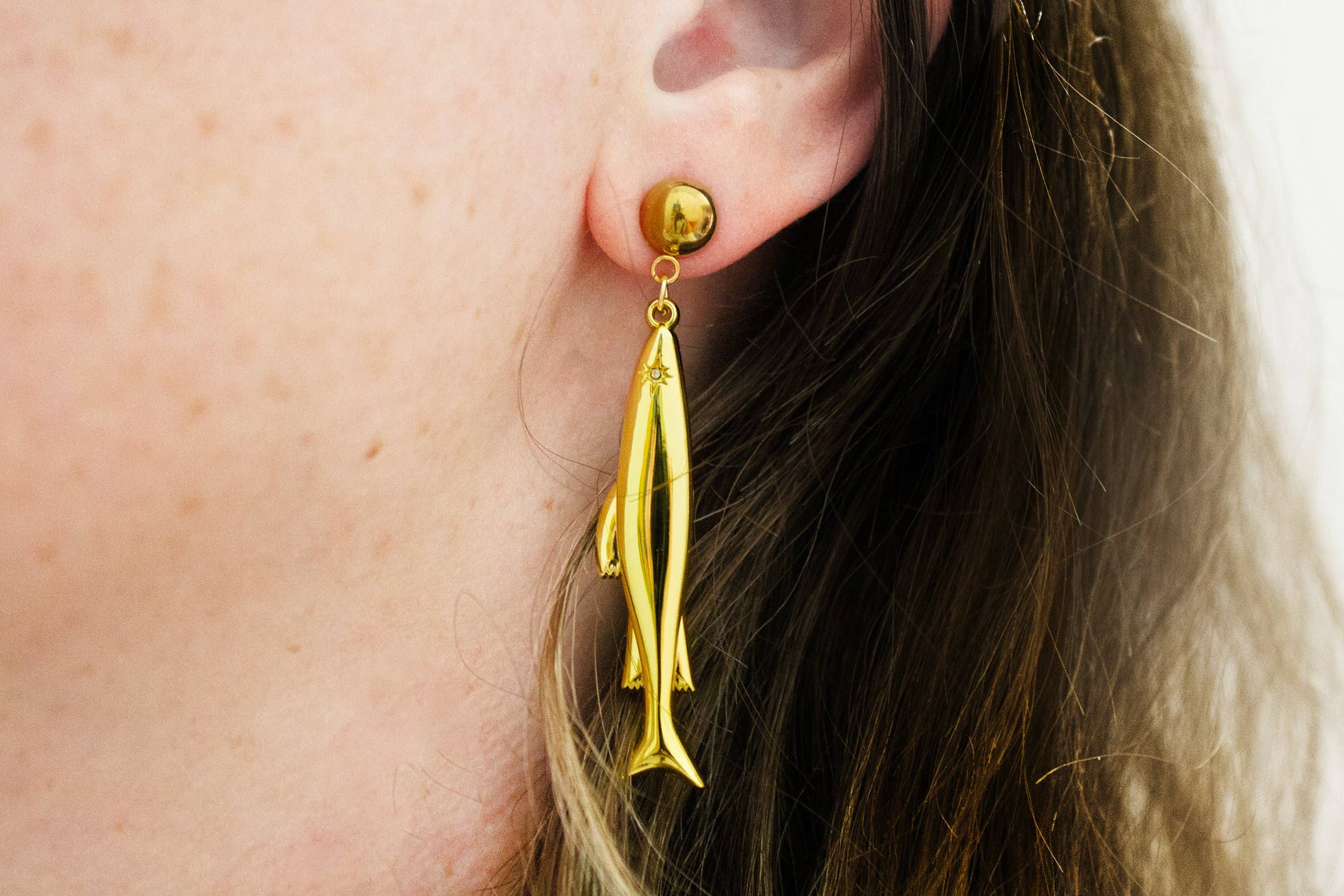 Mink - Wholesale Dangle Earrings - Goldie Fish Earrings1