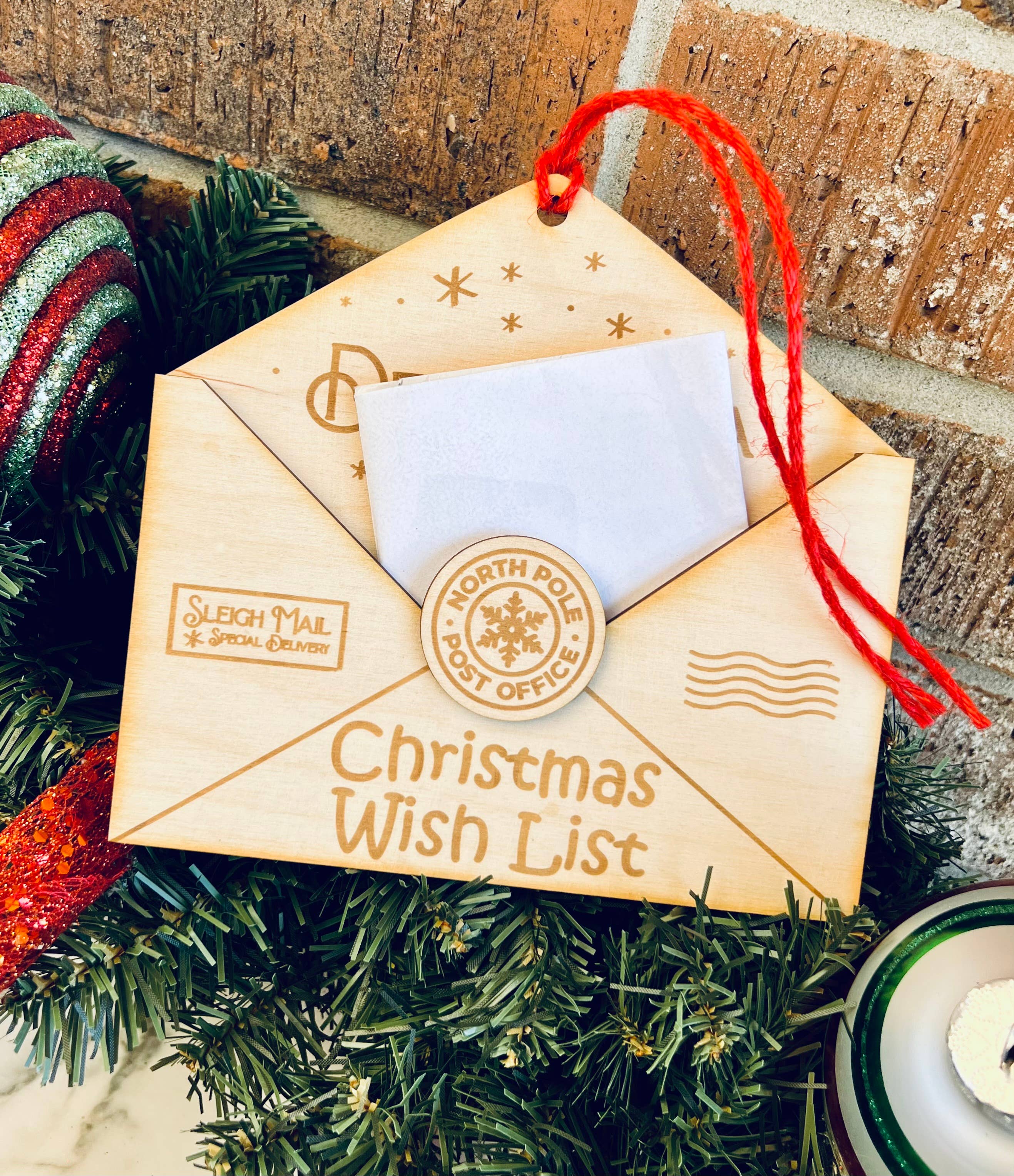 BMR Designs - Venta al por mayor Adornos - Adorno 3D de carta a Papá Noel1