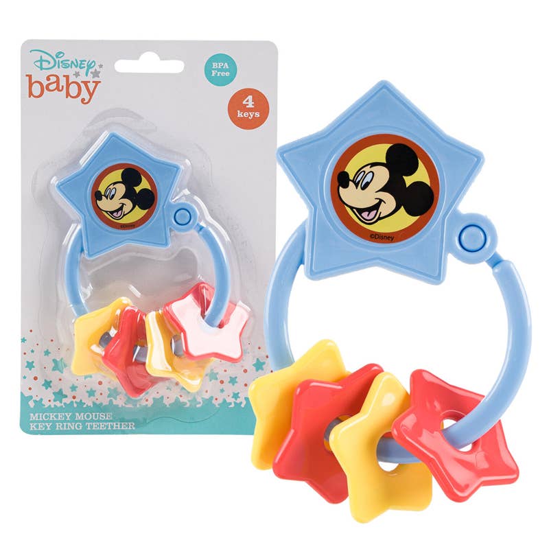 Deluxe Import Trading - Venta al por mayor Mordedor - Bebés - Llavero Mordedor Azul de Bebé Mickey Mouse0