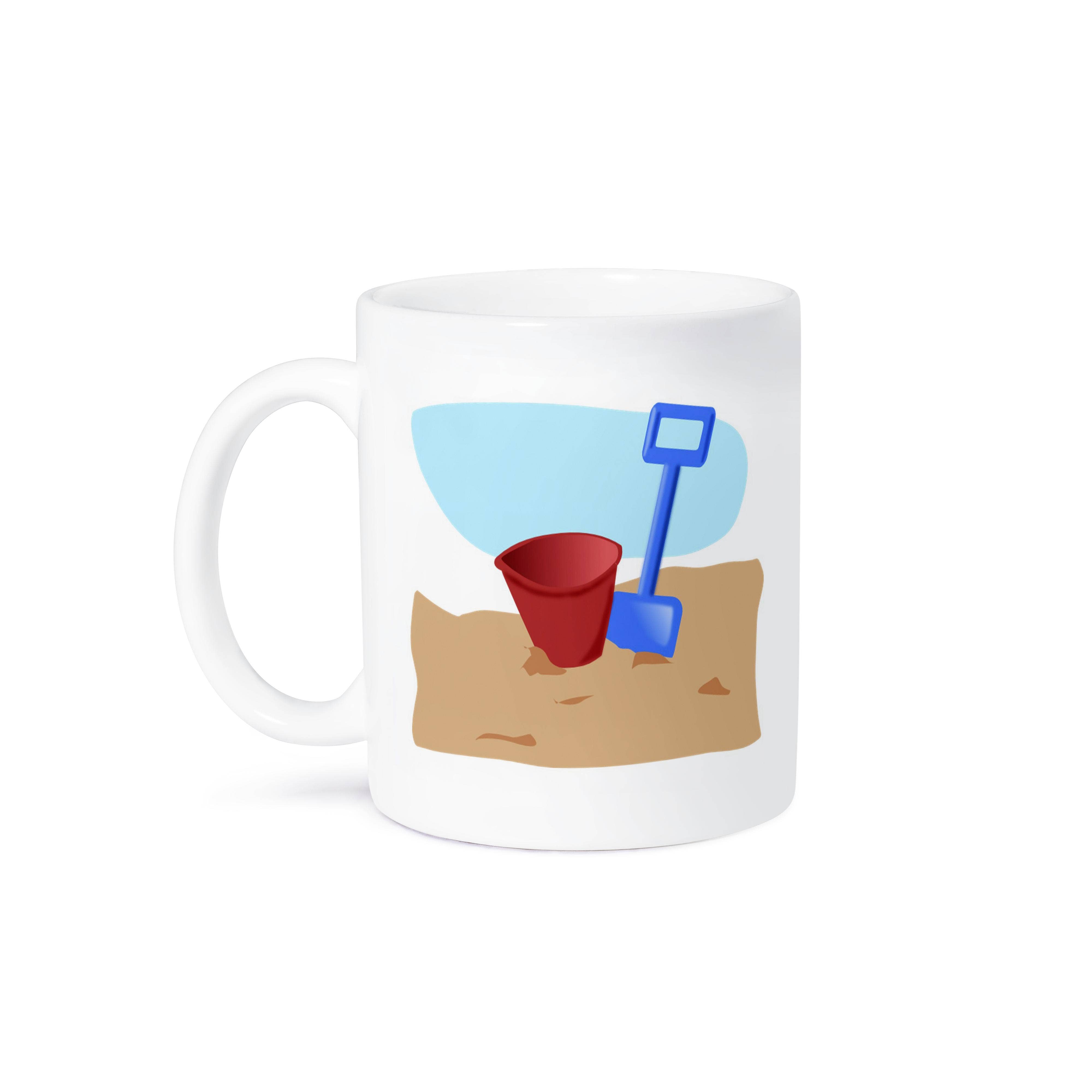 3dRose - Wholesale Coffee Mug - 3dRose, Red Beach Pail Blue Shovel, Mug8