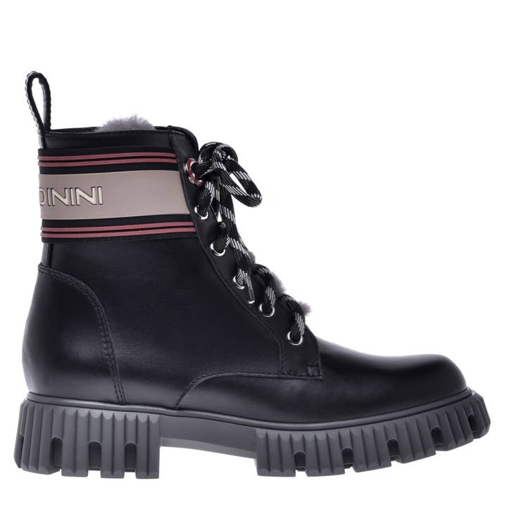 Baldinini Bottine en cuir noir pour la vente par Baldinini