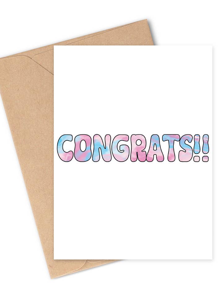 CONGRATS TRANS Greeting Card for wholesale by Two Brides Presents