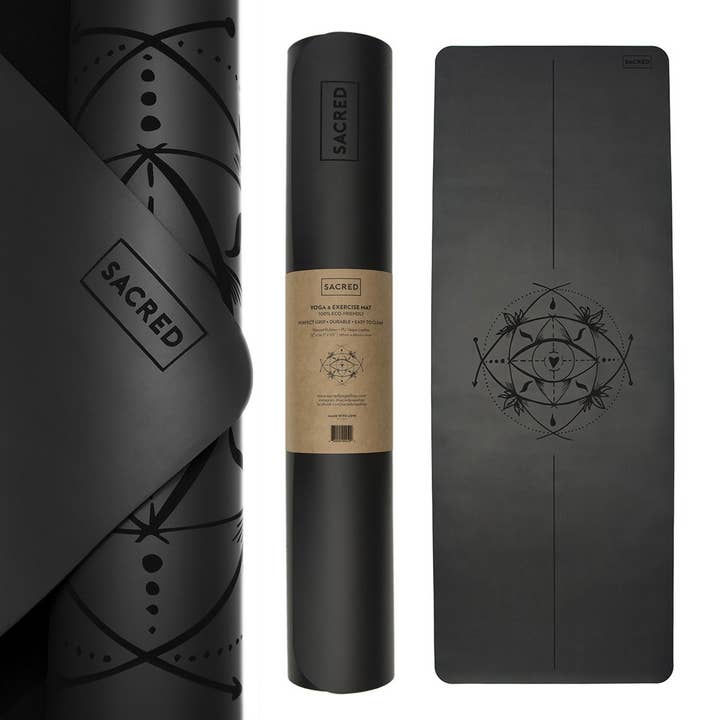PRO MAT — BLACK CHARCOAL for wholesale by Sacred Yoga