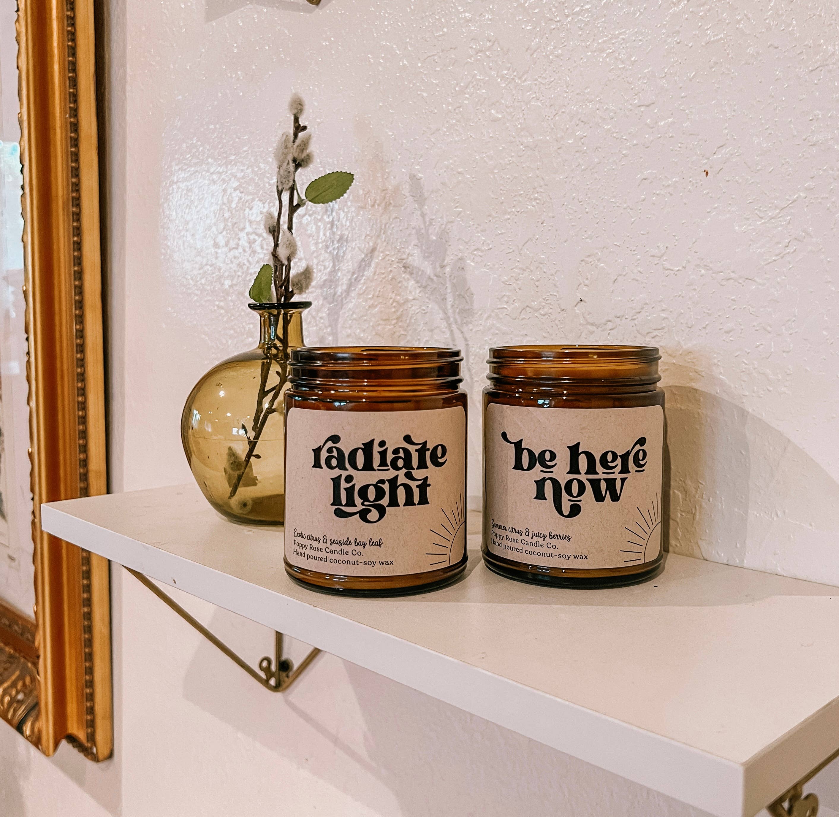 Poppy Rose Candle Co. - Venta al por mayor Velas en tarros - *MENSAJE ANTES DE REALIZAR EL PEDIDO* Velas personalizadas. Tarro ámbar de 8 oz4