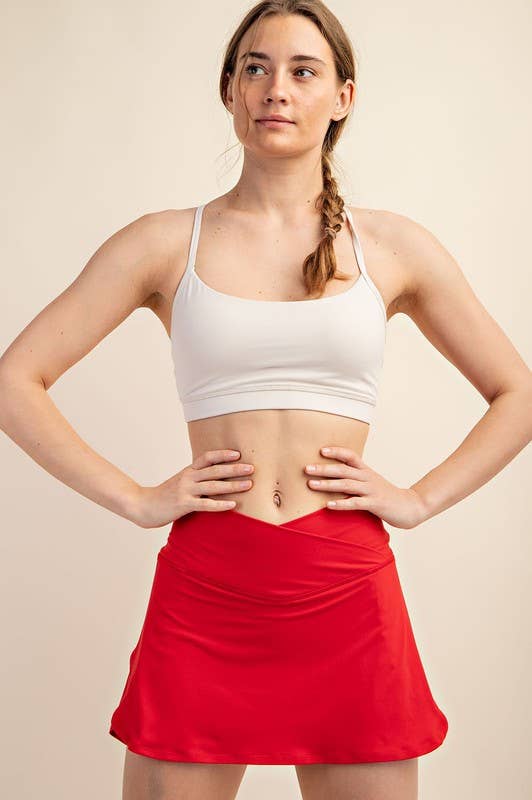 Sunday Morning - Wholesale Skort - Women's - S0970PL37 PLUS V SHAPED HIGH-WAIST BUTTER YOGA FABRIC SKORT38