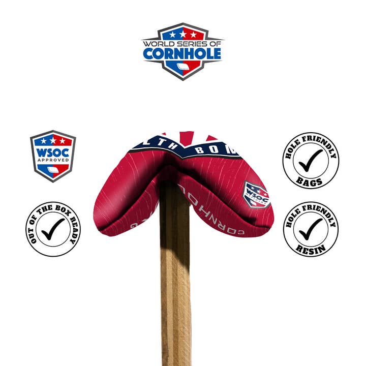 Skip's Garage - Wholesale Cornhole - Stealth Bomber Red Cornhole Bags - Professional Rapter 5.5