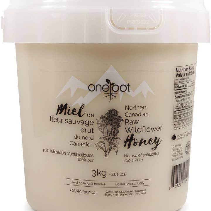 OneRoot - Wholesale Honey - Natural Raw Boreal Forest Wildflower Honey - 3kg0