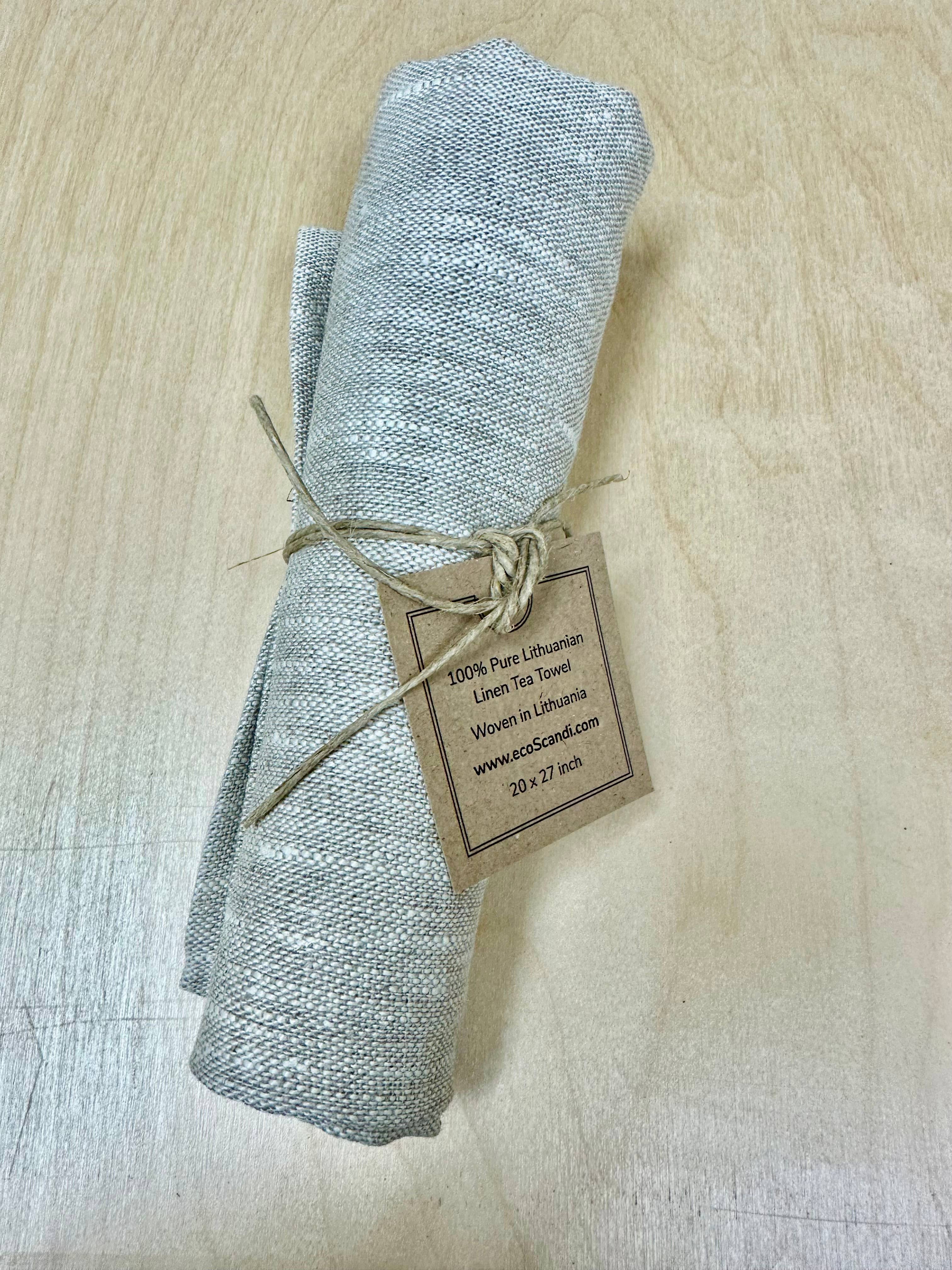 Trendy Tripper - Wholesale Tea Towel - 100% Pure Lithuanian LINEN Tea Towel Natural White Melange1