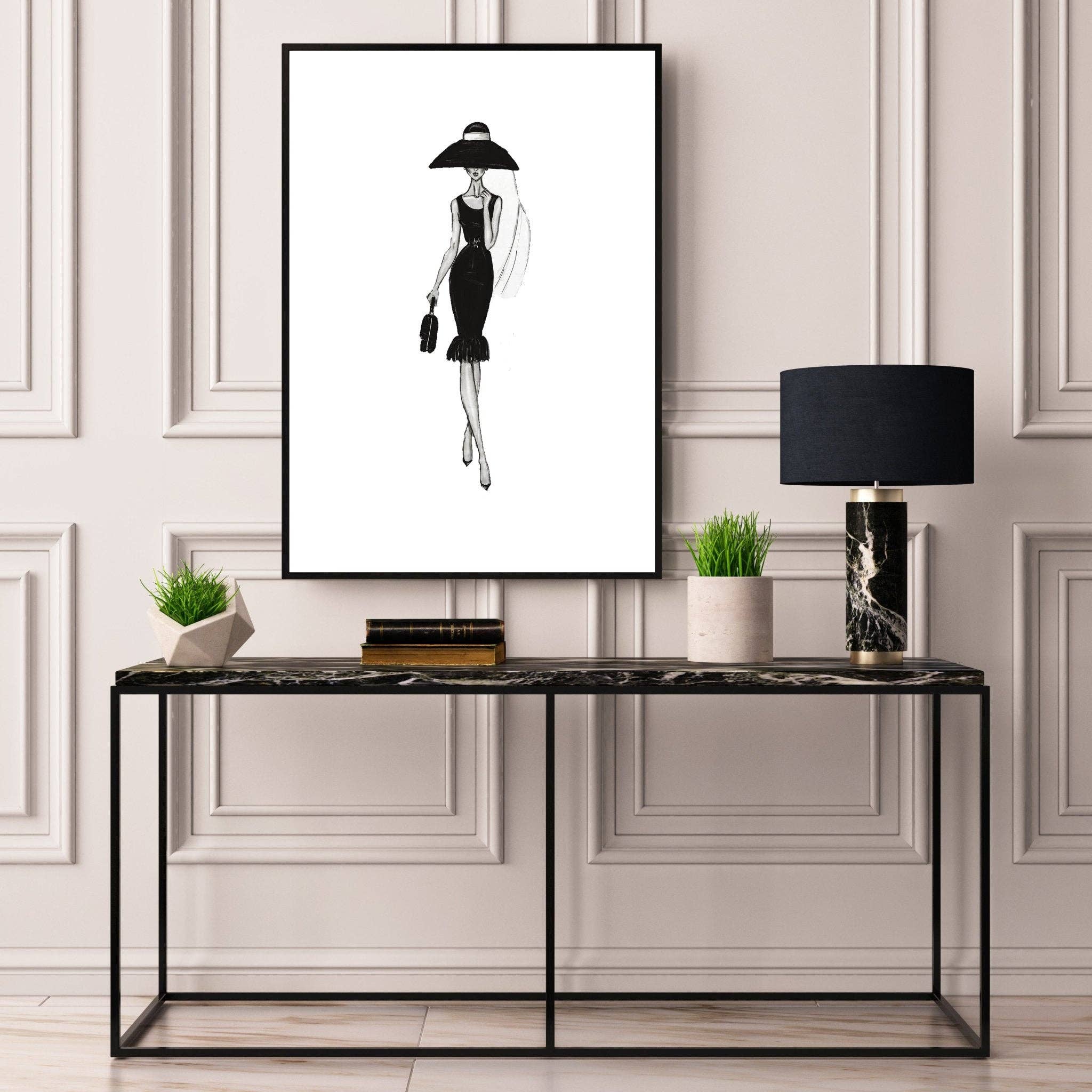 D'LUXE PRINTS - Wholesale Art Print - Audrey Hepburn Monochrome Print1