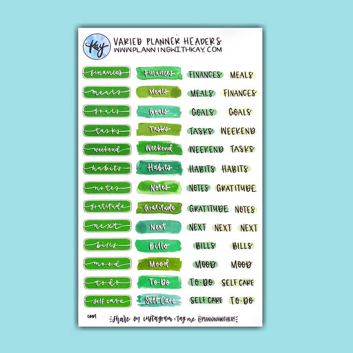 Varierede planlægningsoverskrifter for engroshandel hos Planning With Kay