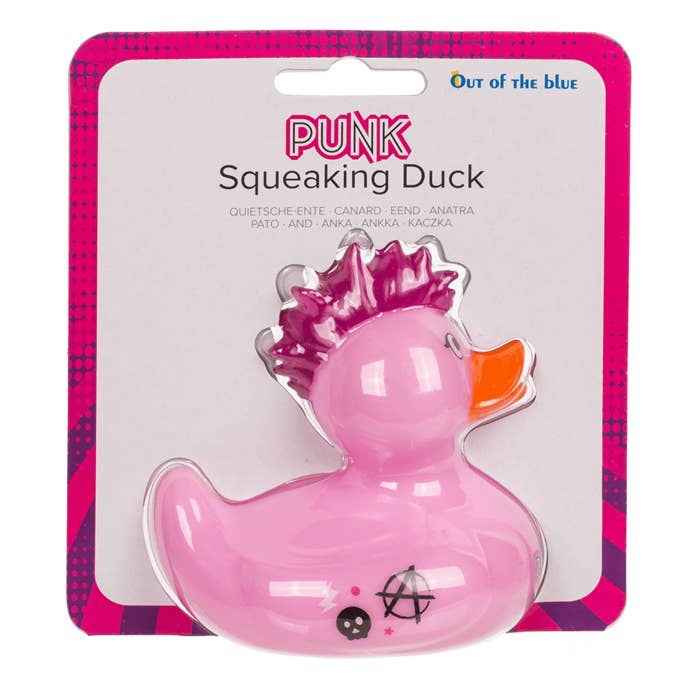 Out of the blue KG - Wholesale Squishy Toy - Kids & Baby - Punk Squeaking Duck, ca. 10 cm,1