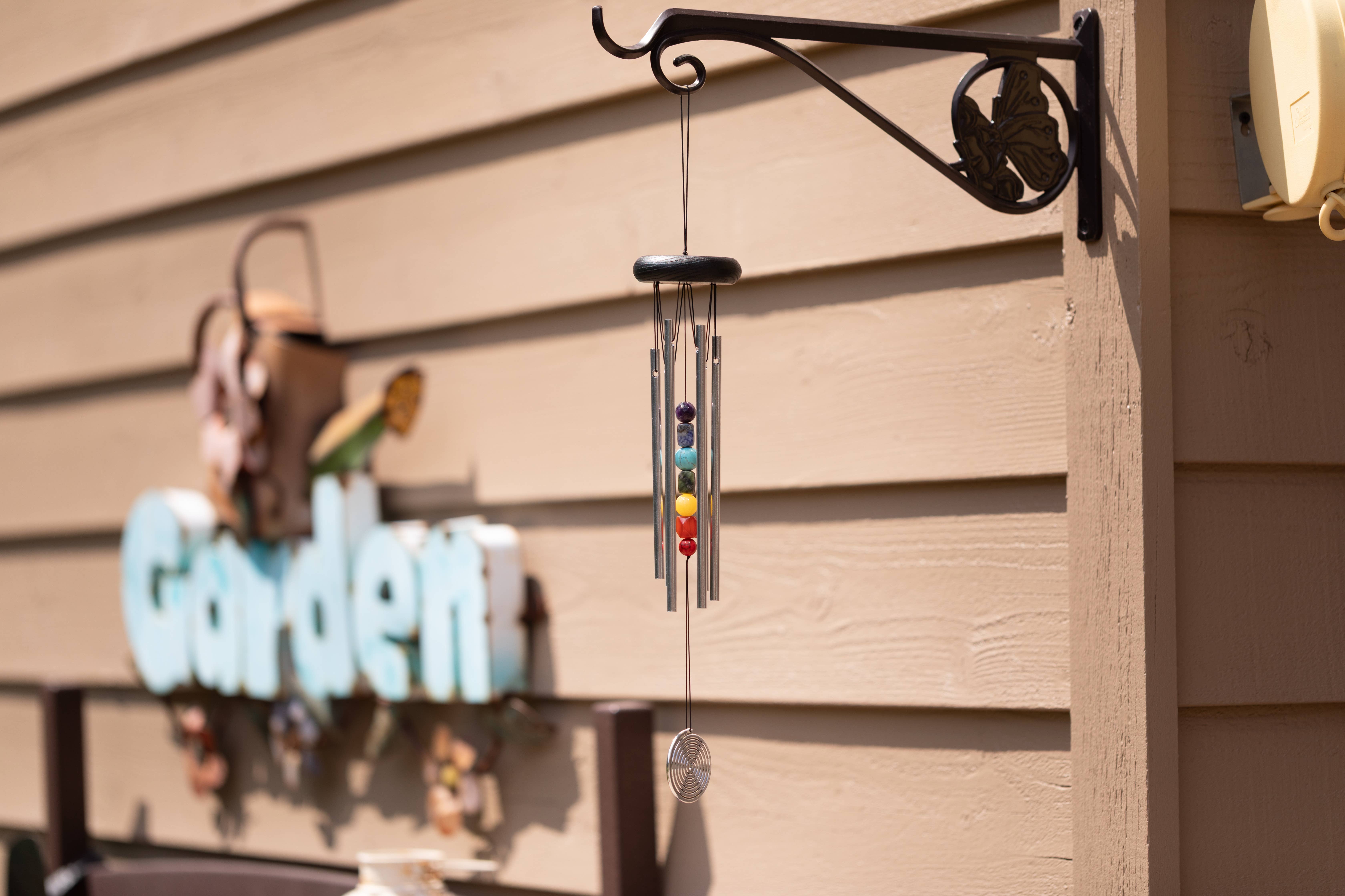 Woodstock Chimes - Wholesale Wind Chime - Woodstock Chakra Chime™ - Seven Stones, Silver1