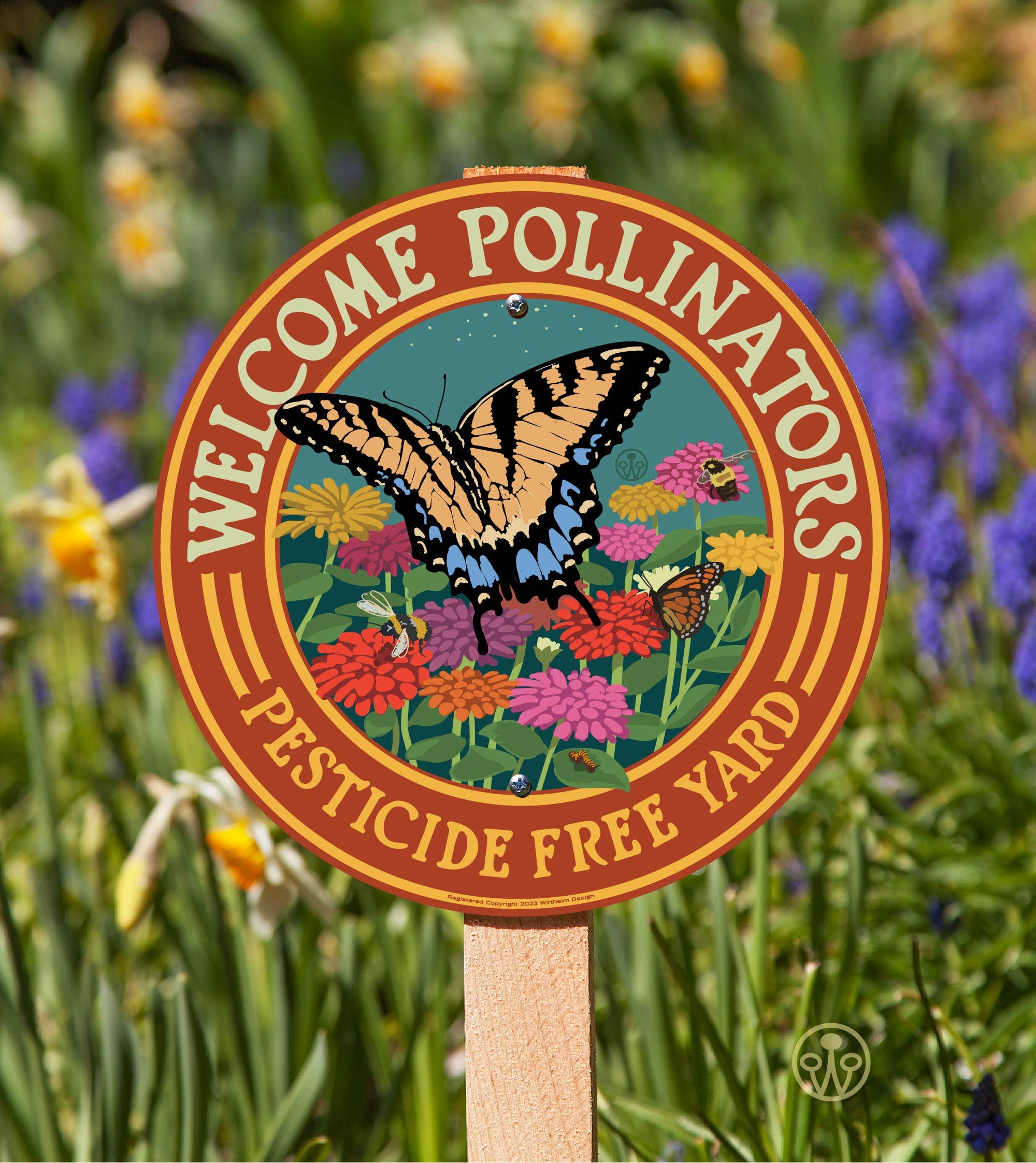 Wirtheim Poster Arts LLC - Wholesale Outdoor Sign - Welcome Pollinators -Swallowtail- Garden Sign4