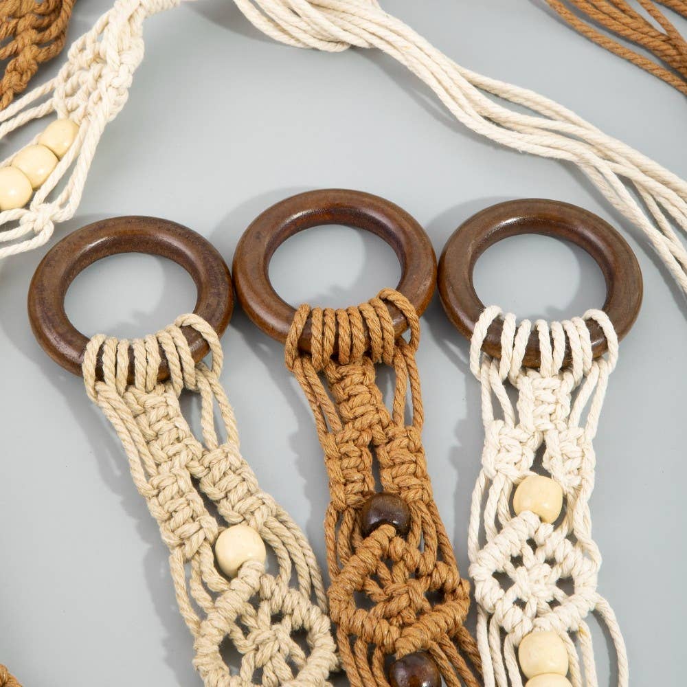 Collections by Fame Accessories - Wholesale Belt - Women's - Rope Braided Boho Belt2