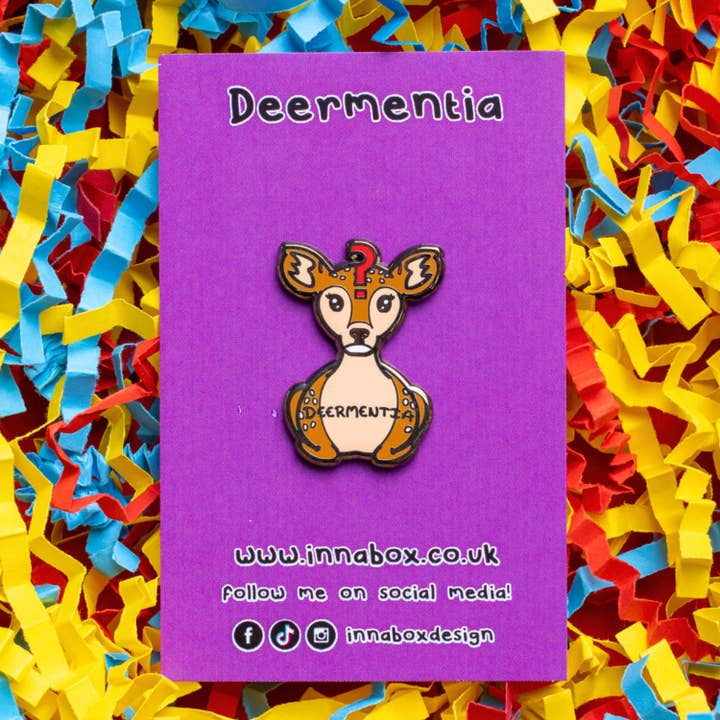 Épinglette en émail Deermentia - Dementia pour la vente par Innabox Ltd