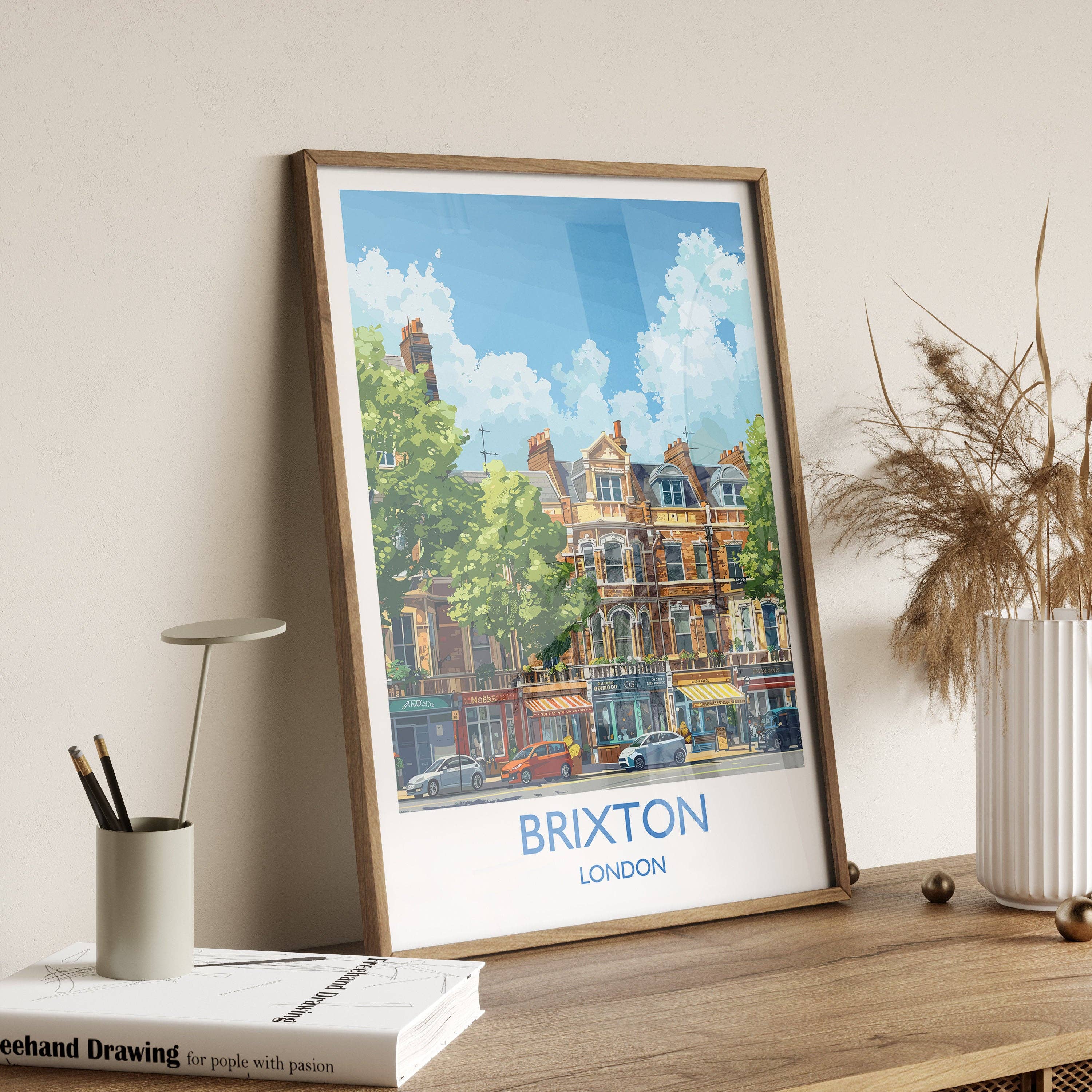 NQ Media Designs - Wholesale Art Print - Brixton Travel Print, Travel Poster of Brixton, London Poster, Brixton Art Gift, London Art Lovers UK Travel Gift4