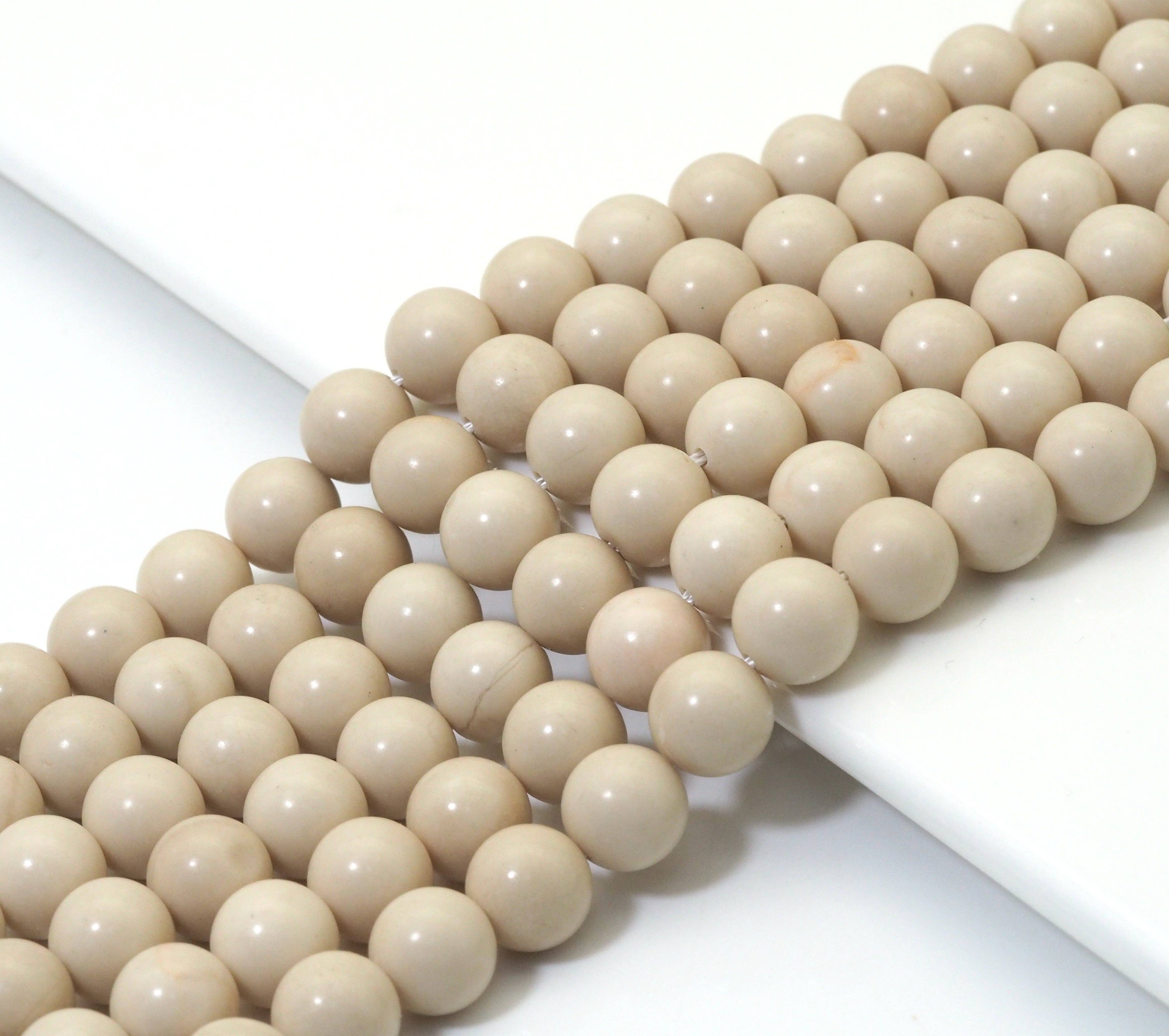 BestBeads&Beyond - Wholesale Beads - Genuine Fossil Wood Round Smooth Beads, 6mm/8mm/10mm/12mm, Sku#U14951