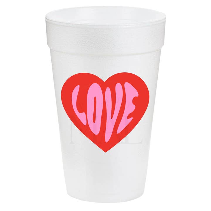 Liebe Rote Herz 20oz Becher für den Großhandel von Party With Mal