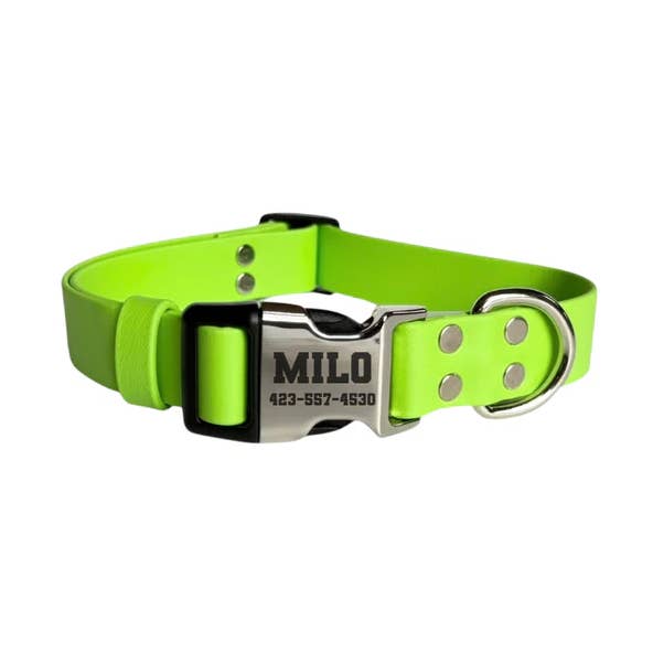 Collier pour chien en Biothane® vert citron pour la vente par Duke & Fox
