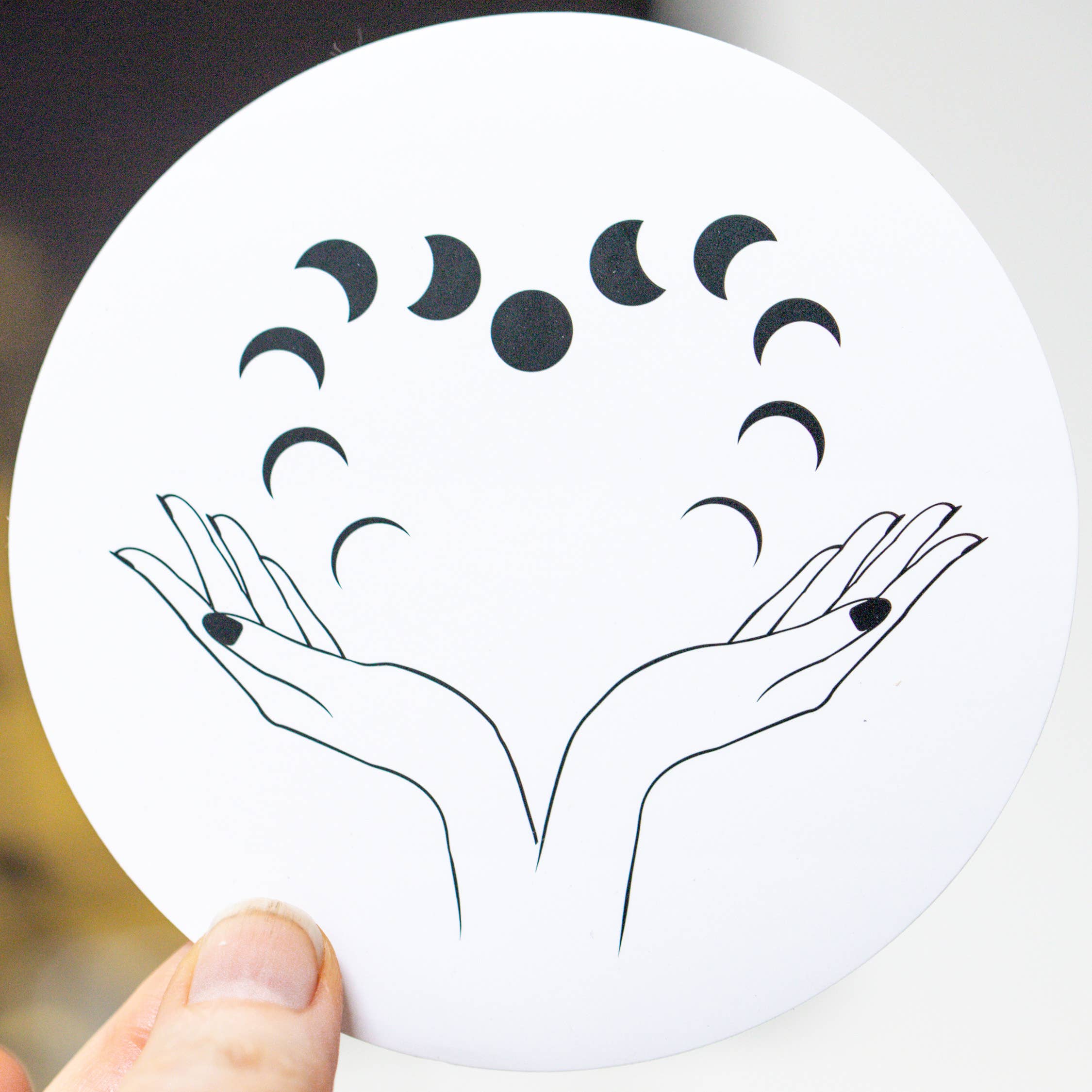 Taming the Tangle - Wholesale Sticker - Heart Moon sticker, moon phases sticker, new moon sticker3