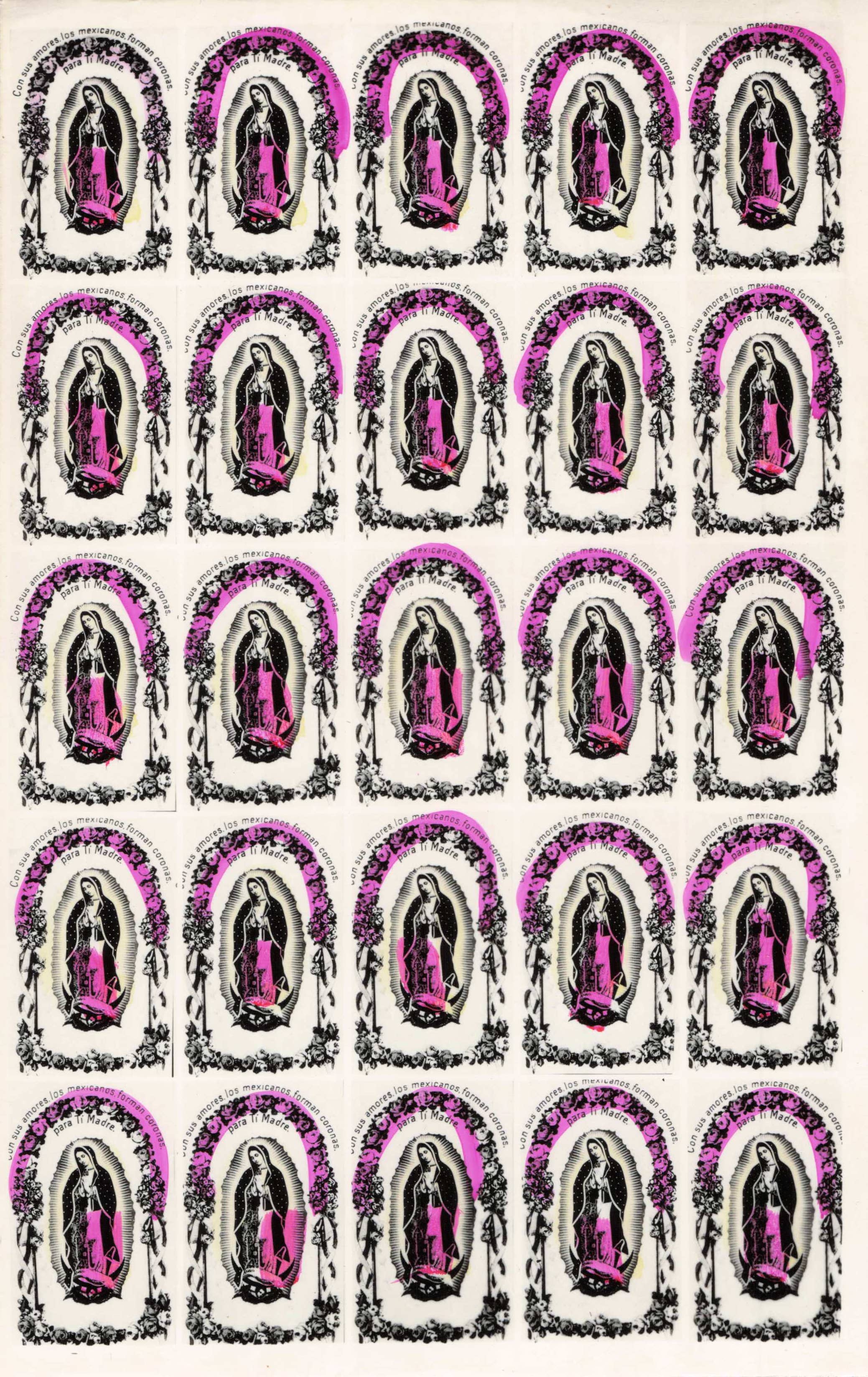 Tesoros Trading Company - Wholesale Religious Card -  Religious Hand-Tinted Card, Mx.- Virgen de Guadalupe, PSC19