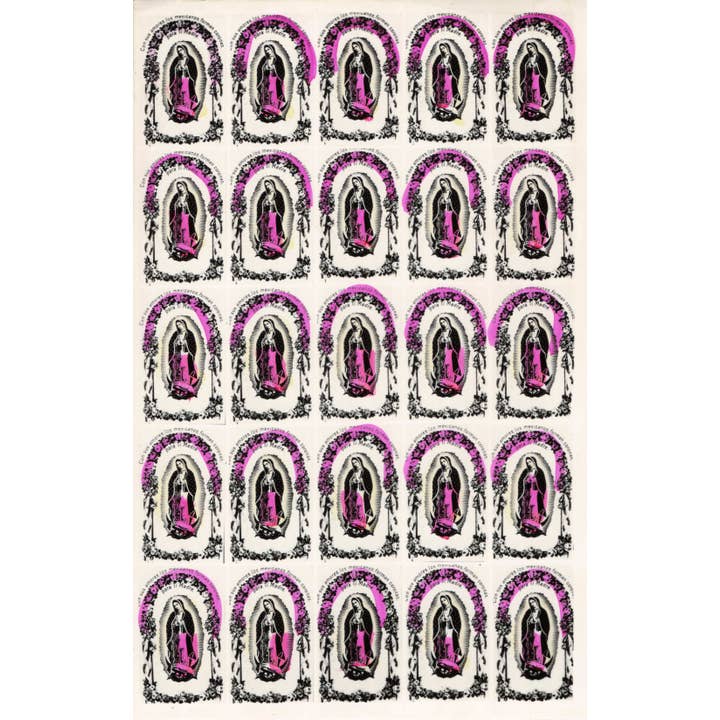 Tesoros Trading Company - Wholesale Religious Card - Religious Hand-Tinted Card, Mx.- Virgen de Guadalupe, PSC19