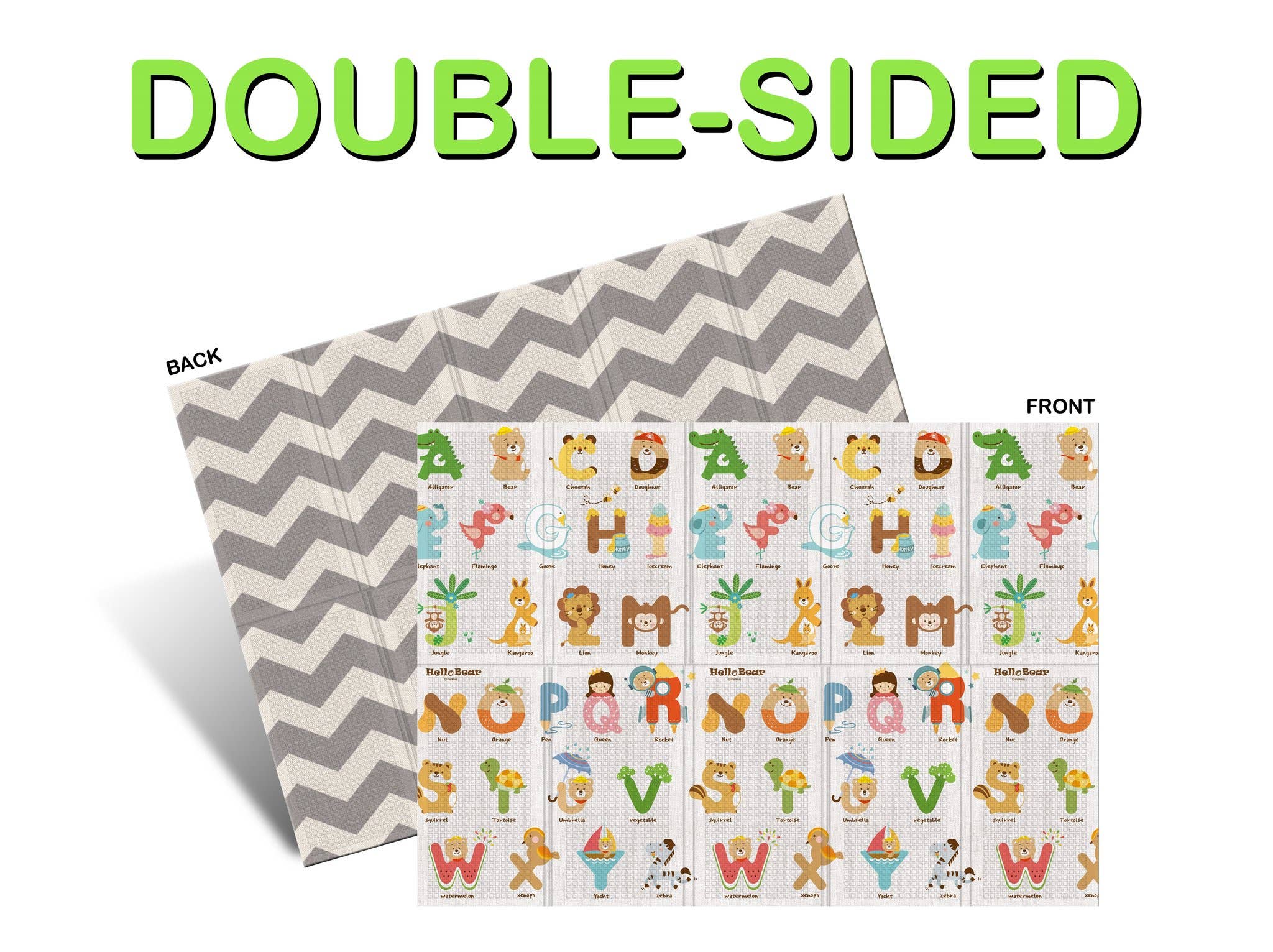 Parklon - Wholesale Play Mat - Kids & Baby - Double-sided ABC / Urban Zig Zag Folding Mat1