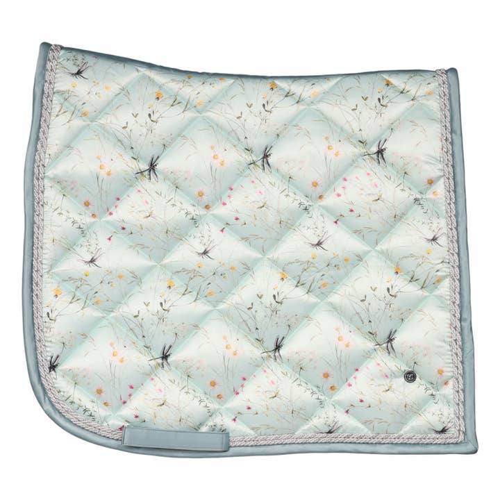 Green Dapplebay Dragonfly Meadow Dressage Saddle Pad for wholesale on Faire