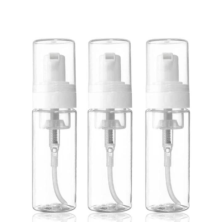3-Pack Travel-Sized Foaming Pump Bottles - 100ml/3.3oz (Clear) and other Purchase Wholesale shampoo containers. Free Returns & Net 60 Terms on Faire trending on Faire.