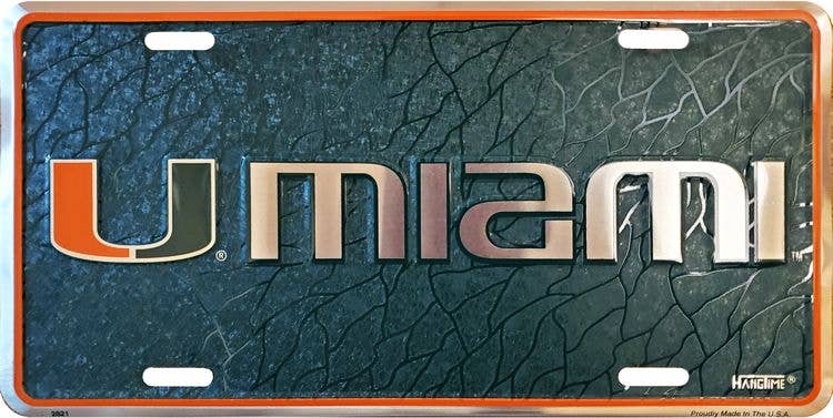 Signs 4 Fun – wholesale Skylt – Miami Hurricanes Mosaic - Registreringsskyltar0