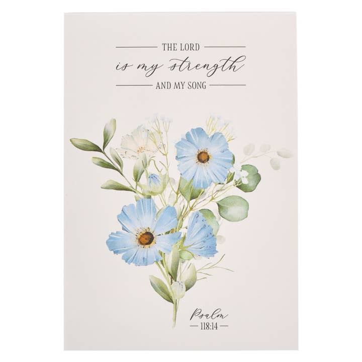 Notepad Floral My Strength & My Song Ps. 118:14 for wholesale by Christian Art Gifts