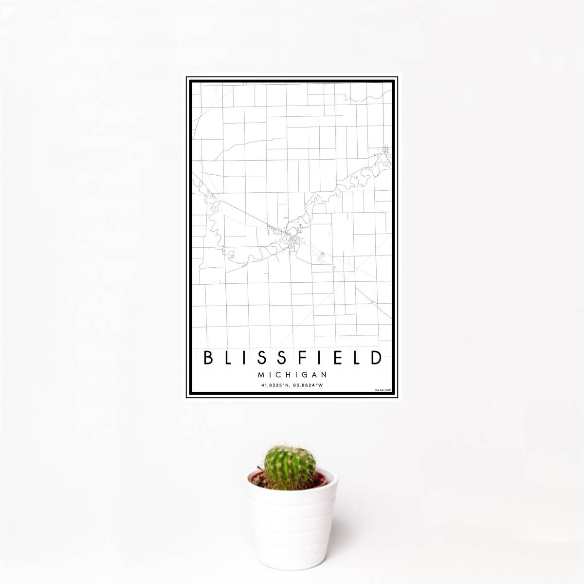 JACE.design - Wholesale Art Print - Blissfield MI Map Print Classic0