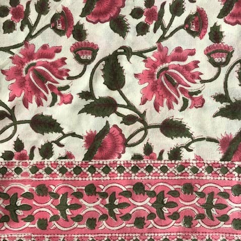 Pink Botanic Tablecloth for wholesale by Polly Fenwick