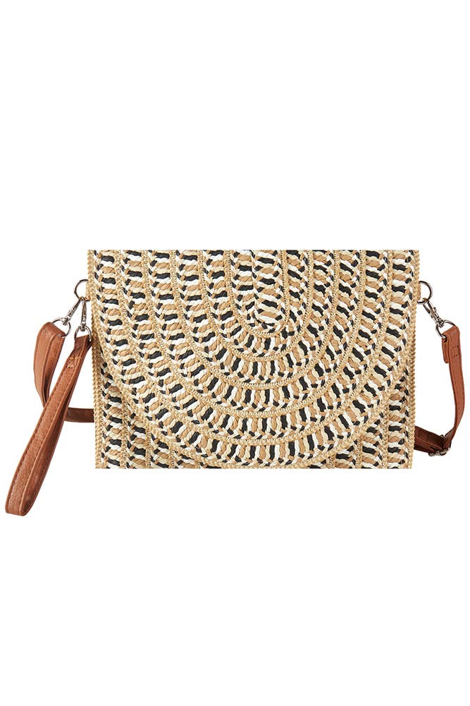 Hana – Engroshandel Clutch - Dame – Multifarvet Sommer Strå Clutch & Crossbody Taske0