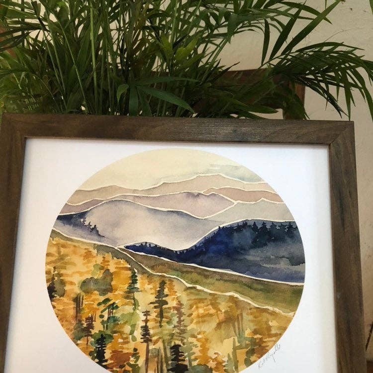 Kat Ryalls - Wholesale Art Print - Blue Ridge Layers Watercolor Print9