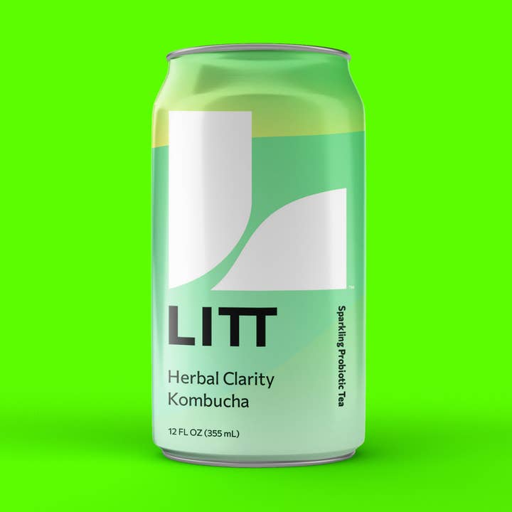 Herbal Clarity Kombucha 16oz (6 Pack) for wholesale by LITT Kombucha