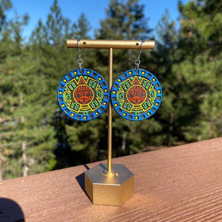 Eres Una Maravilla - Venta al por mayor Pendientes colgantes - Calendario azteca (impreso en 3D, varios colores)