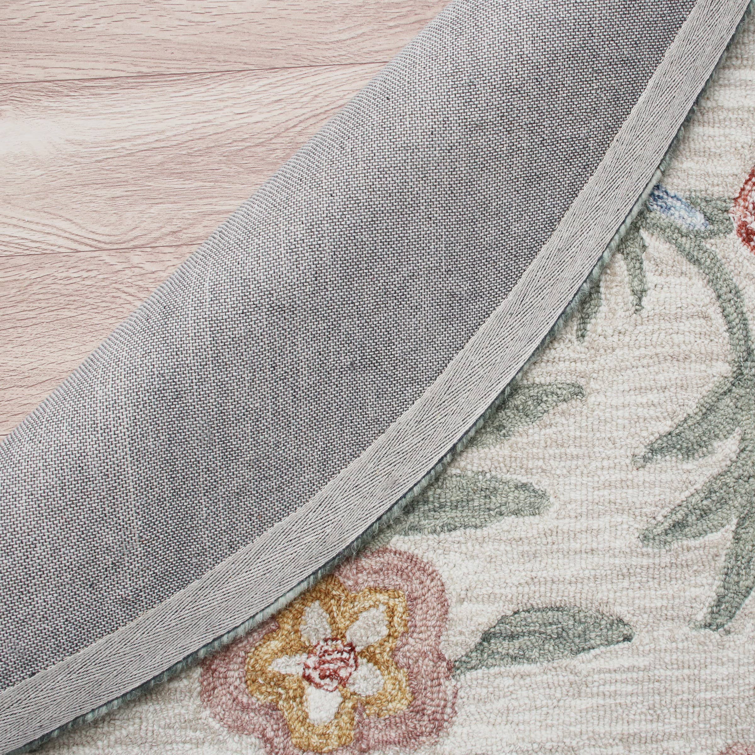 LR Home - Wholesale Area Rug - Raelyn Vintage Floral Hand-Tufted Wool Round Indoor Area Rug62