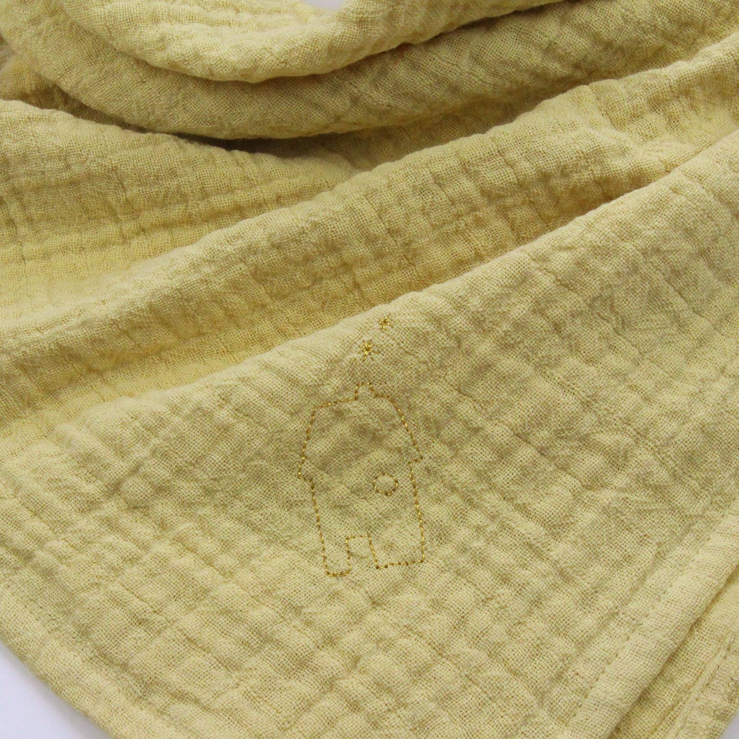 BARNABÉ AIME LE CAFÉ - Wholesale Inbakerdoek - Baby - Dubbelzijdige mousseline katoenen geborduurde babydoek6