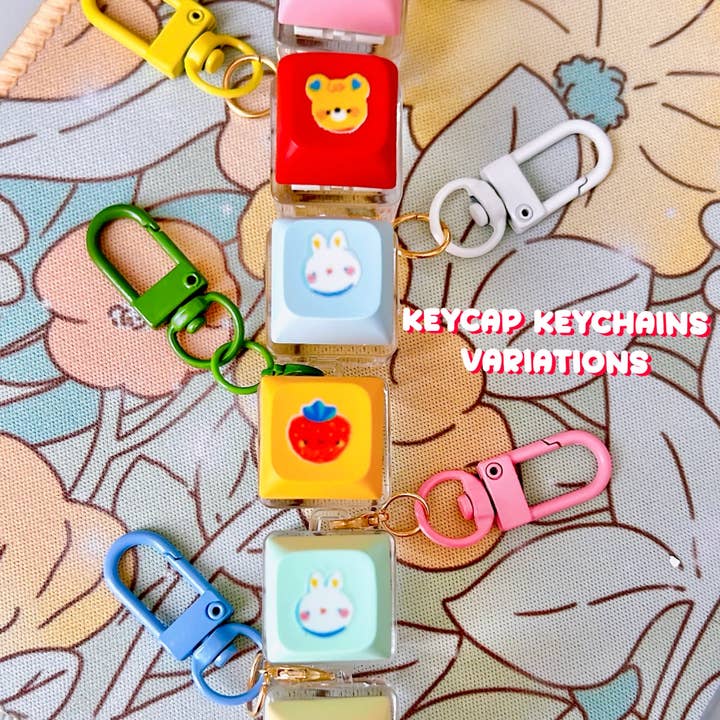 PeachyxNoodle - Wholesale Keychain - Unisex - Keycap Keyboard Clicky Fidget Stimming Kawaii Cute Keychain1