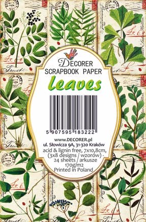DECORER - Wholesale Scrapbook - Leaves - MINI Scrapbook Paper3