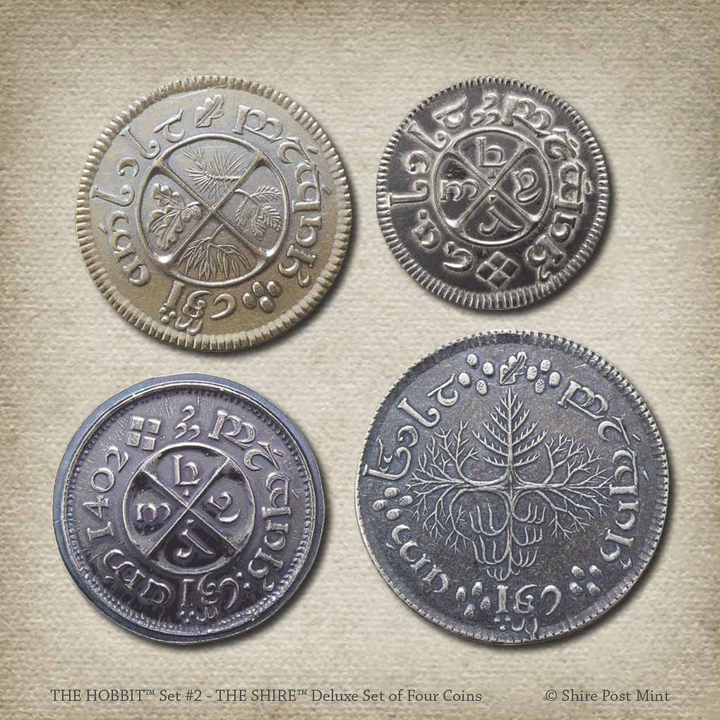 Shire Post Mint - Wholesale Keepsake Coin/Token - The Hobbit™ Set #2 - The Shire™ Deluxe Set of Four Coins - S1