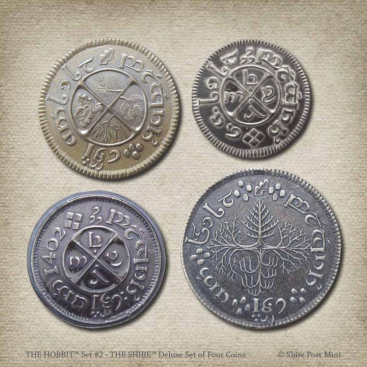 Shire Post Mint - Wholesale Keepsake Coin/Token - The Hobbit™ Set #2 - The Shire™ Deluxe Set of Four Coins - S1
